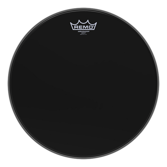 Remo 12" Ambassador Ebony - Aron Soitin