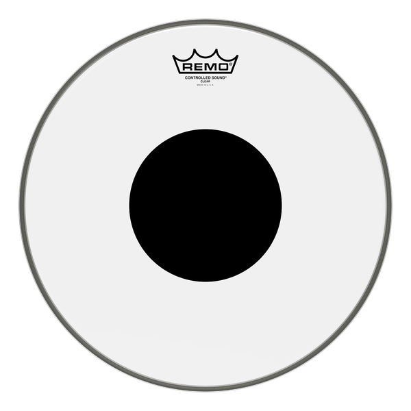 Remo 24" Controlled Sound Clear Black Dot - Aron Soitin