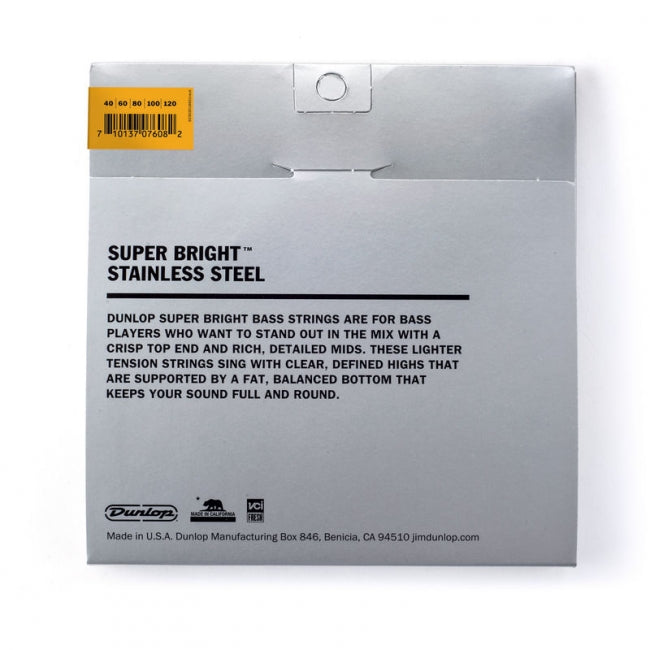 Dunlop Super Bright 40-120 Stainless Steel - Aron Soitin