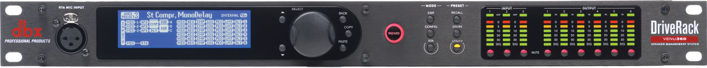 DBX DriveRack VENU360 3X6 LOUDSPEAKER MANAGEMENT SYSTEM with Dante - Aron Soitin