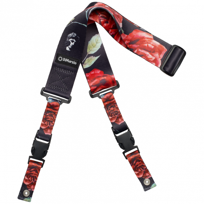 DiMarzio Polyphia Floral Muse Black Cliplock - Aron Soitin