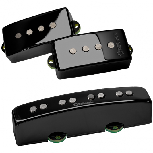 DiMarzio DP306 Sixties PJ setti, Gloss Black Metal - Aron Soitin