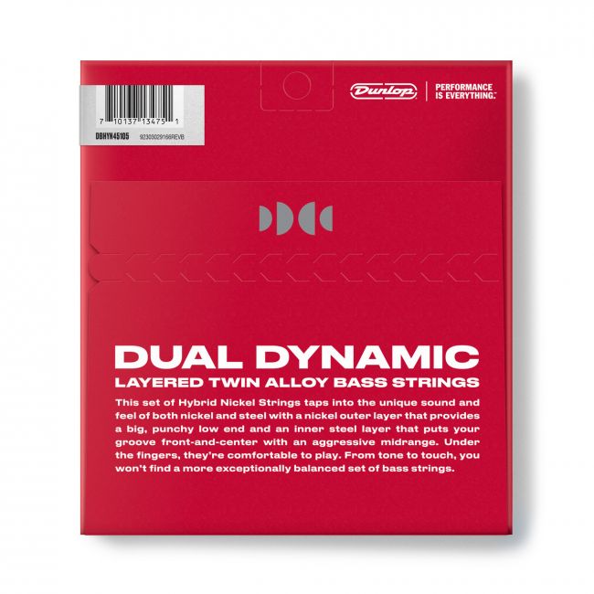 Dunlop Dual Dynamic Hybrid Nickel 45-105 - Aron Soitin
