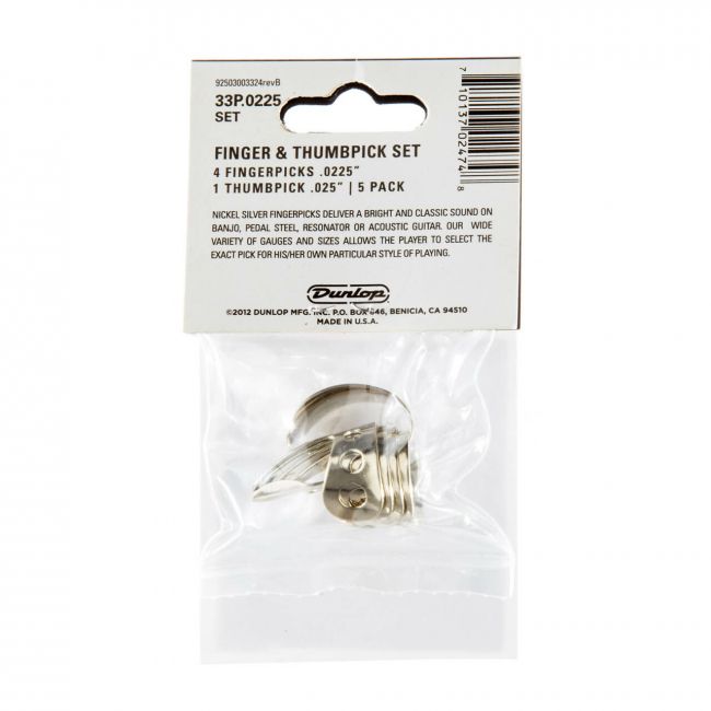 Dunlop .0225" sormi- ja peukaloplektra-setti, metallia - Aron Soitin