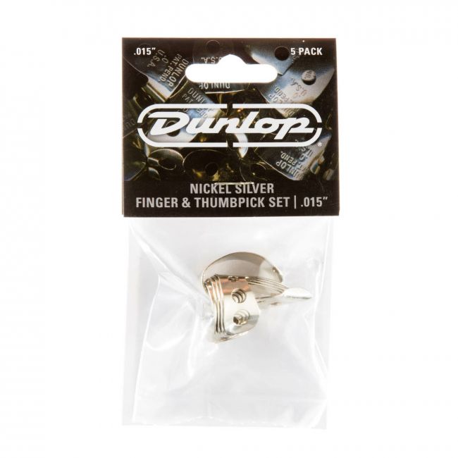 Dunlop .015" sormi- ja peukaloplektra-setti, metallia - Aron Soitin