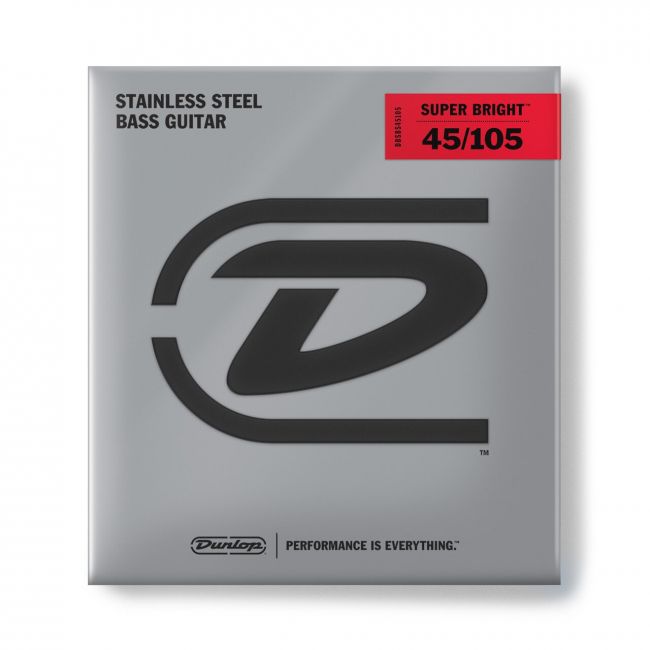 Dunlop Super Bright Steel 45-105 Medium Scale - Aron Soitin