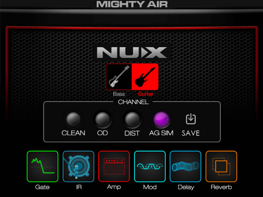 NUX MIGHTY AIR KITARA/BASSOVAHVISTIN BT/STEREO - Aron Soitin