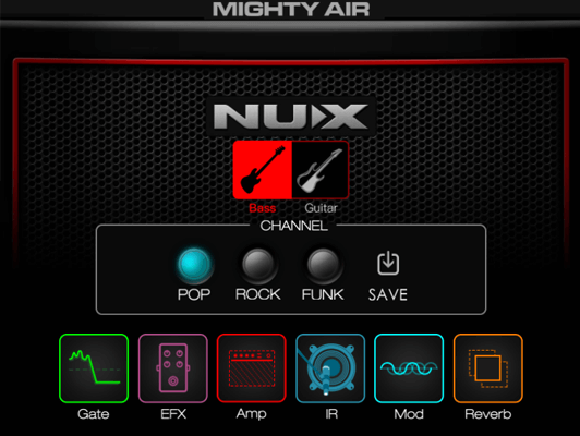 NUX MIGHTY AIR KITARA/BASSOVAHVISTIN BT/STEREO - Aron Soitin