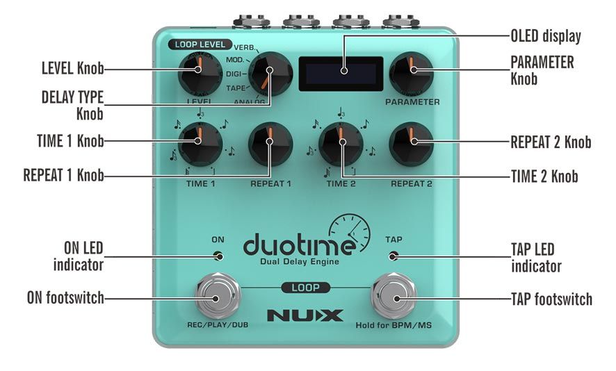 NUX NDD-6 DUO TIME STEREO DELAY - Aron Soitin