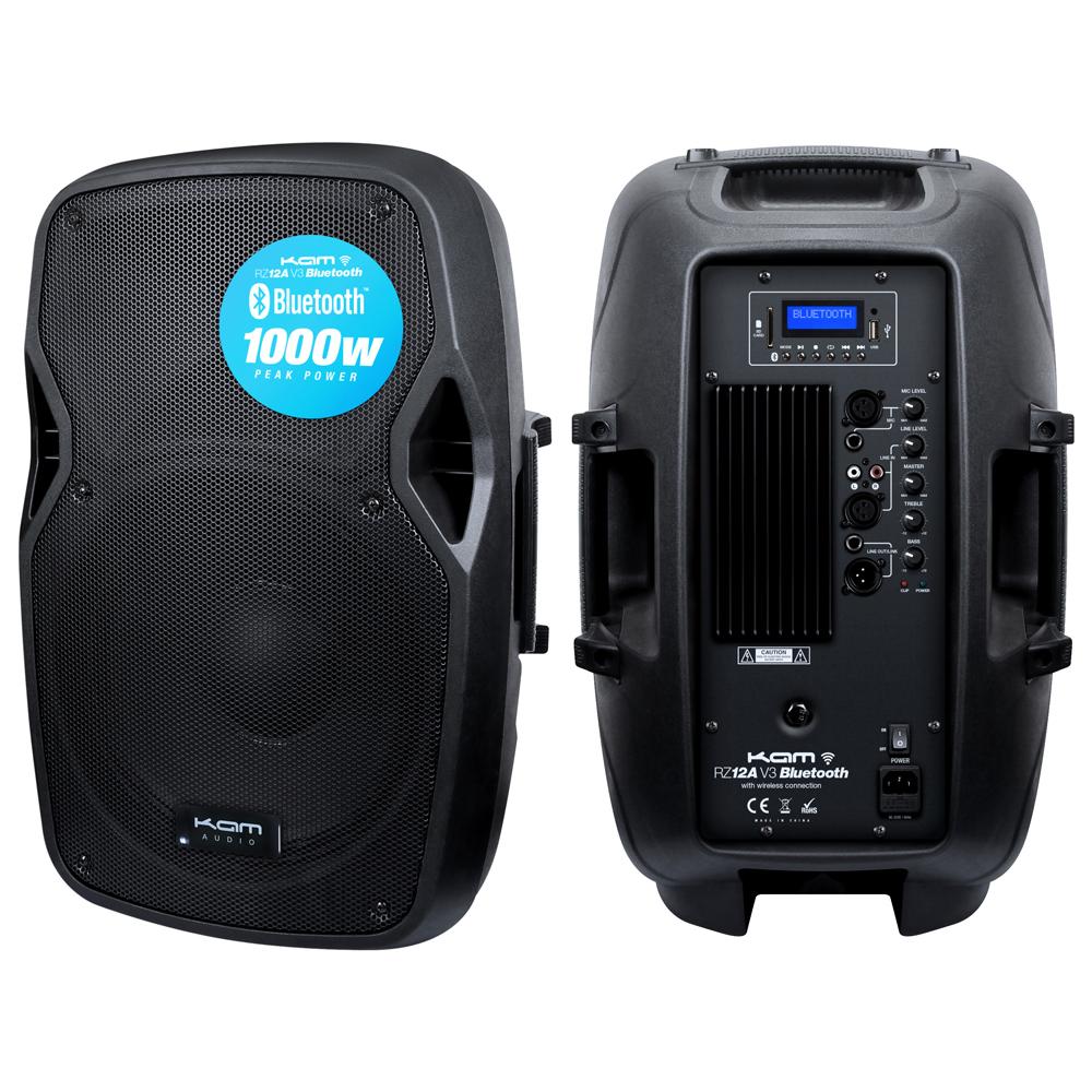 KAM RZ12ABT 12" aktiivikaiutin bluetoothilla 1000w - Aron Soitin