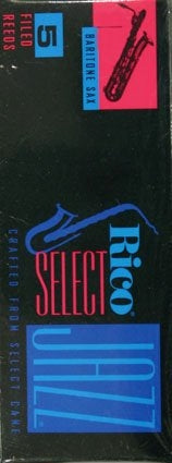 Rico 2S Jazz Select filed  baritonisaksofonin lehtilaatikko - Aron Soitin