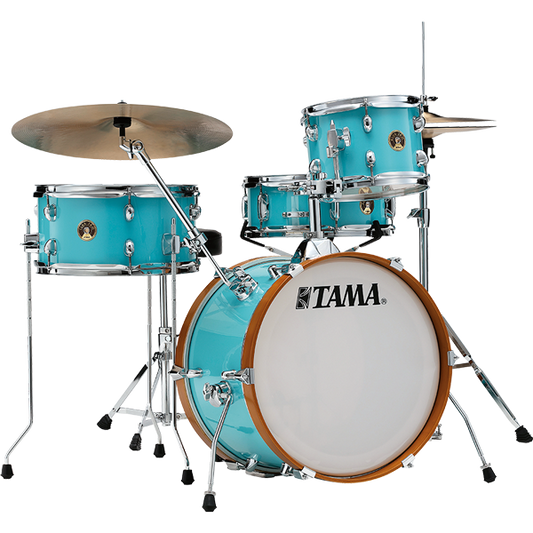 Tama Club Jam Aqua Blue telineillä ja tuolilla - Aron Soitin